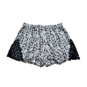 Cotton Candy Black & White Cloth Shorts